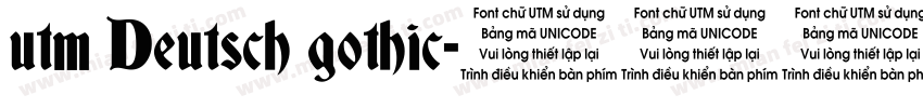 utm Deutsch gothic字体转换